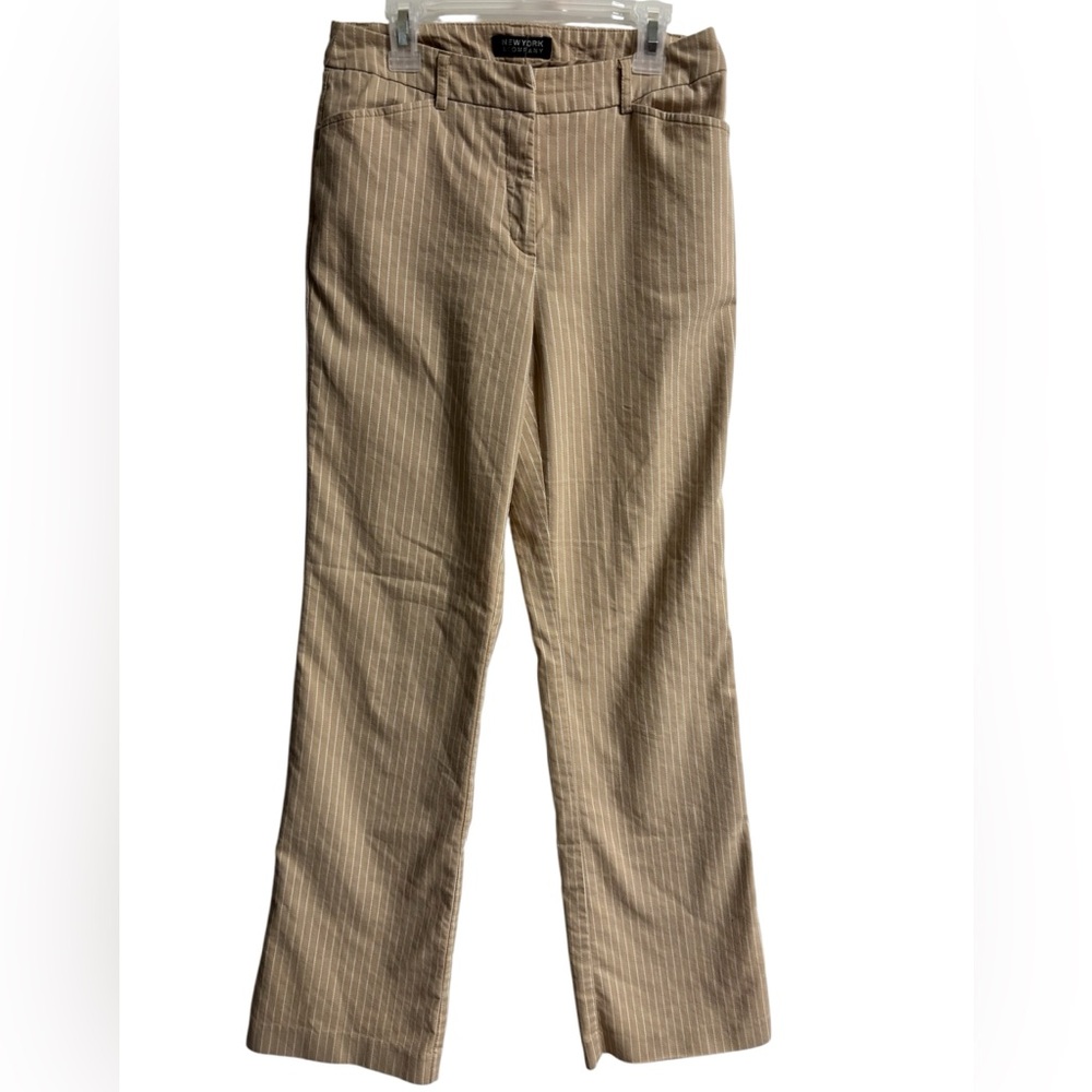 New York & Company Beige Pinstripe Pants